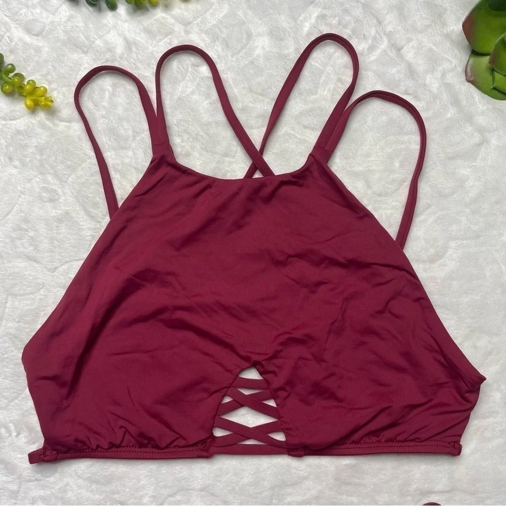 Frankies Bikinis x Revolve New Marley Bikini Top & Shiloh Bikini Bottom Maroon